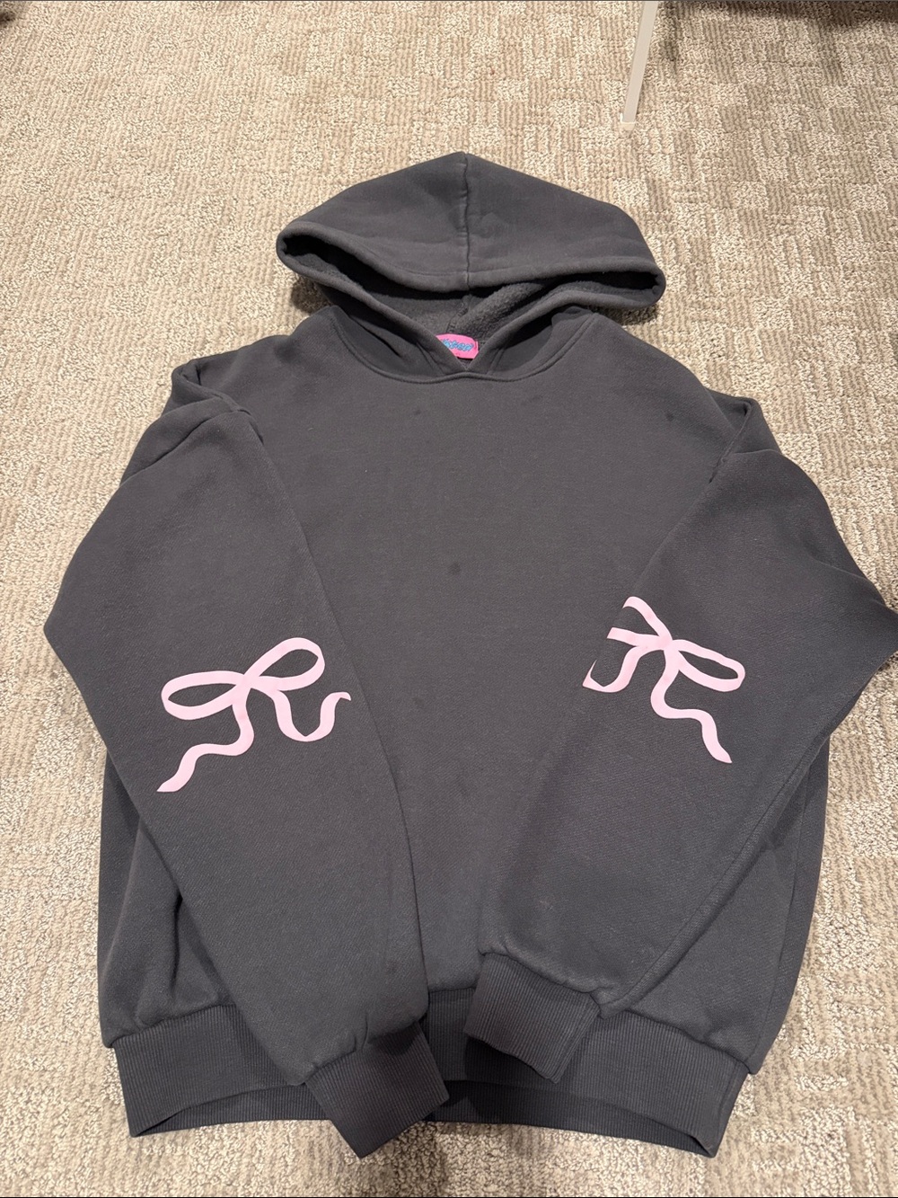 Edikted XS Grey Bow Sweatshirt